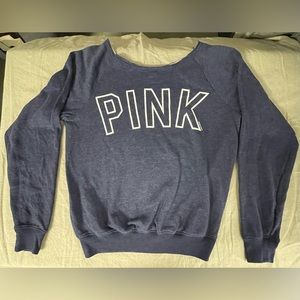 Vintage Pink Victoria Secret Off The Shoulder Sweatshirt XS